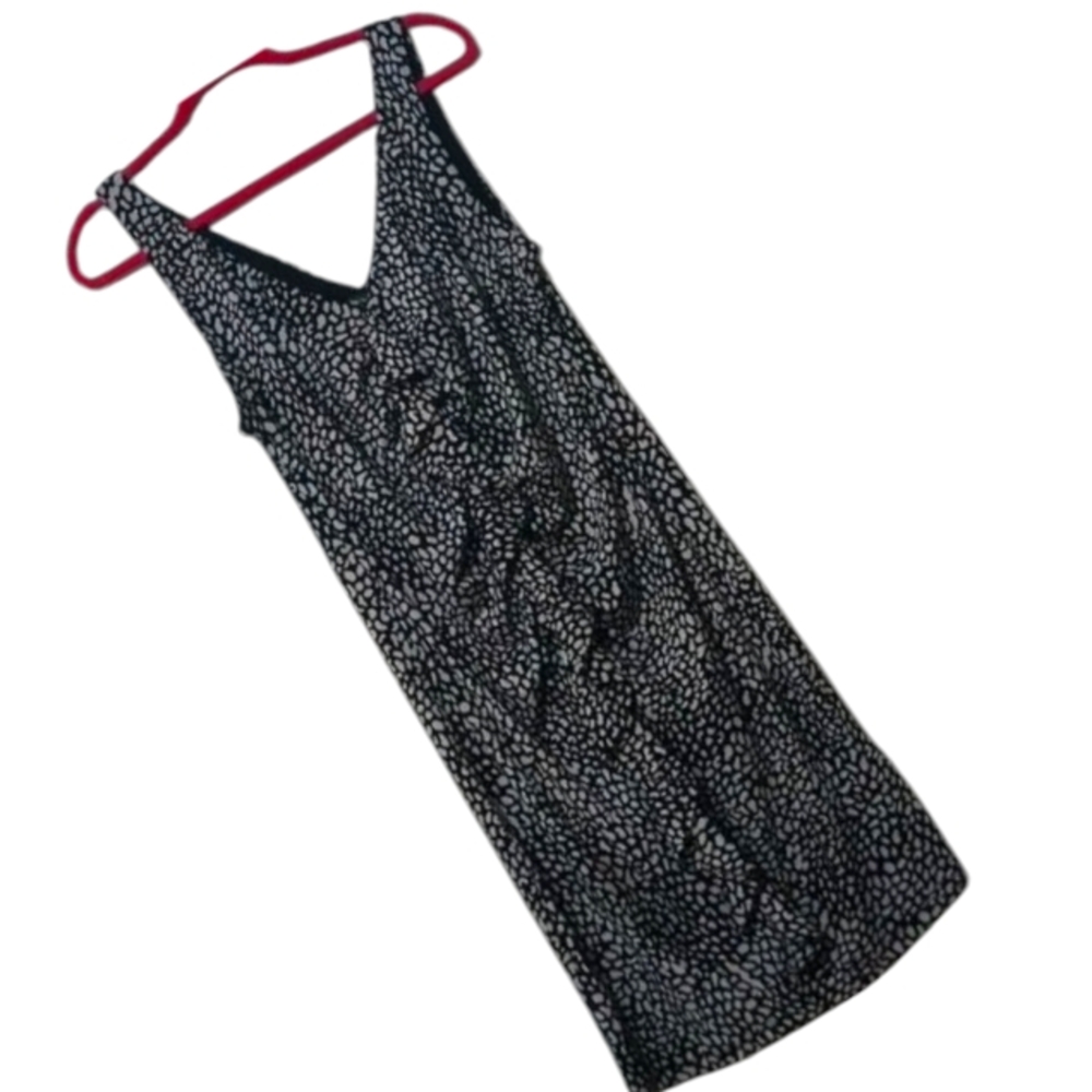 Sleveless Freckled Patterned Midi Dress - Picture 11 of 14